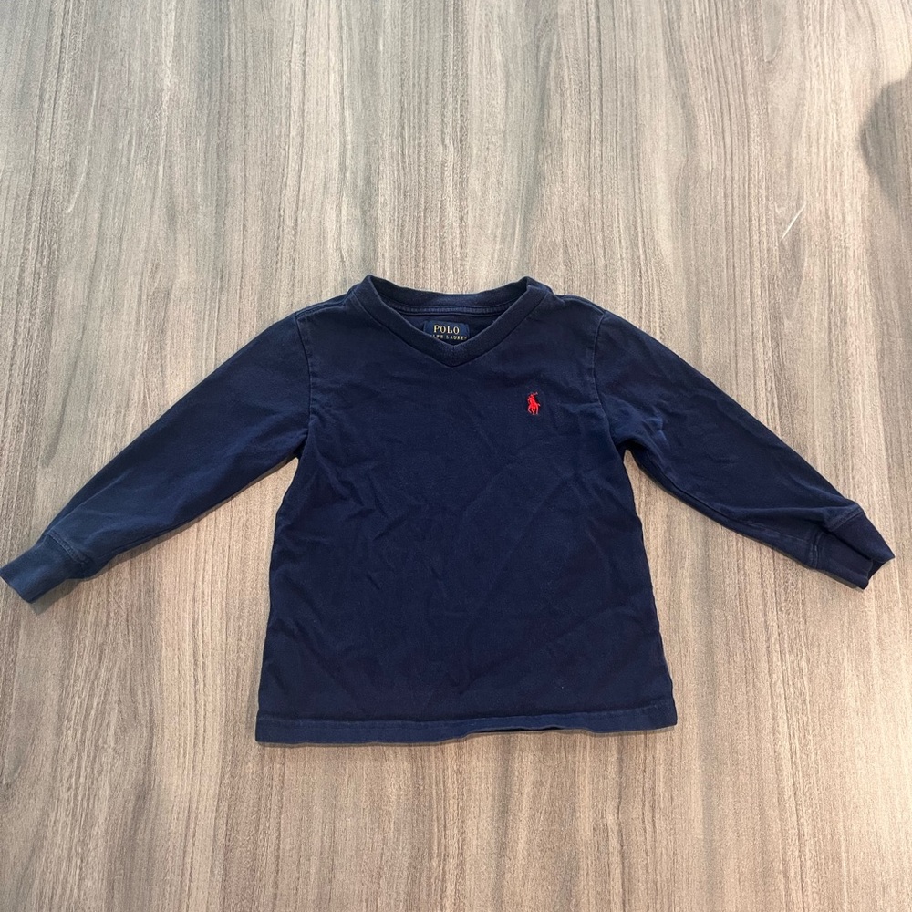 Polo Ralph Lauren Navy Long Sleeve Shirt – Size 2T